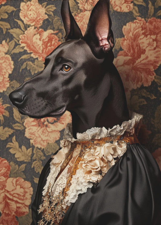 Die elegante Deutsche Dogge | Leinwand