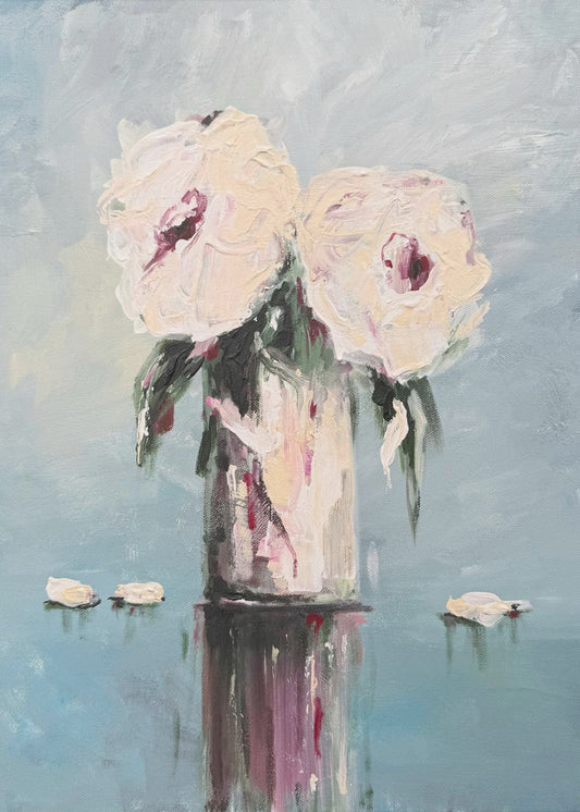 Weiße Rosen | Leinwand