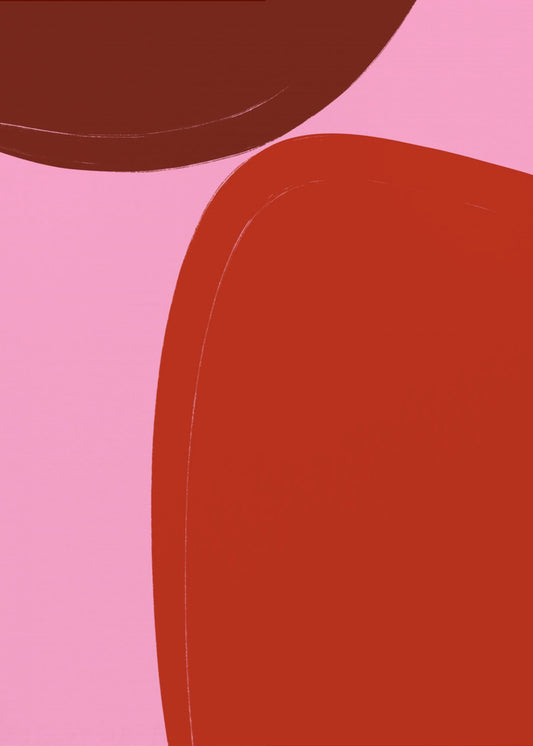 Geschwungene rote Formen | Poster