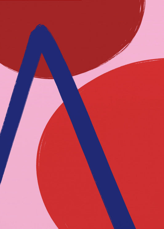 Purpurrote Geometrie | Leinwand