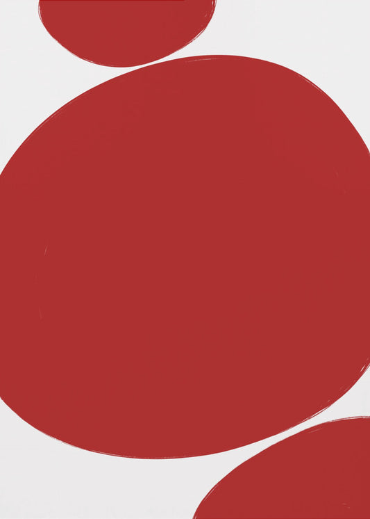 Kräftige rote Kreise | Leinwand