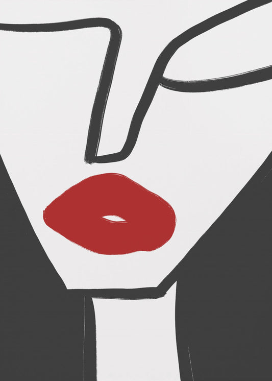 Kräftige rote Lippen | Leinwand