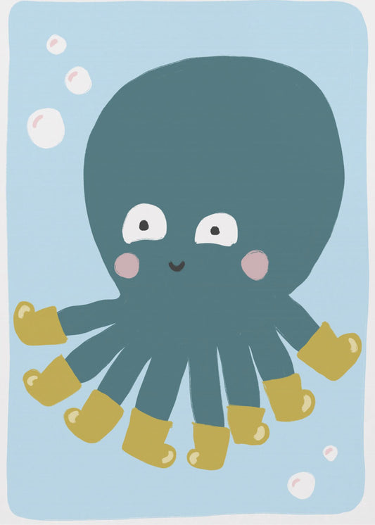 Spaß mit gestiefeltem Oktopus | Leinwand