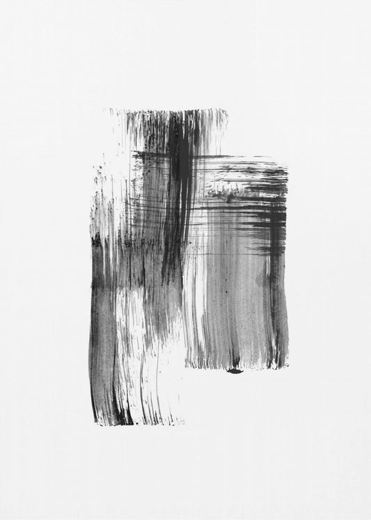 Tinte %22schwarze Tintenstriche Nr.01%22 | Leinwand