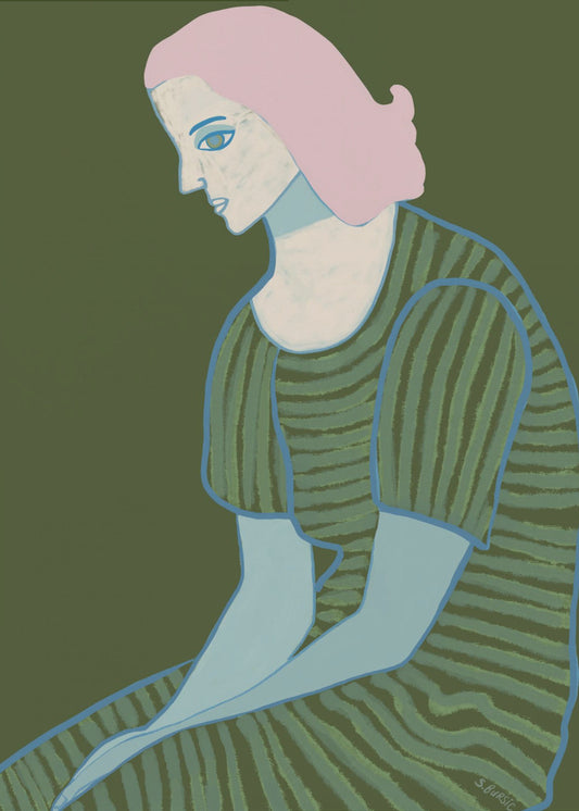 Sitzende Dame | Leinwand