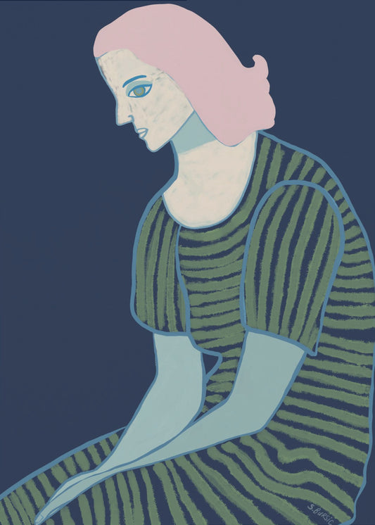 Sitzende Dame | Leinwand