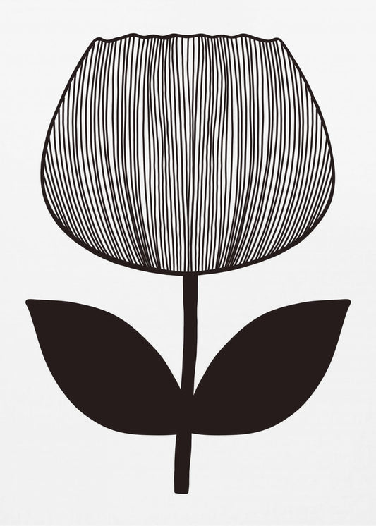 Monochrome Blüte | Leinwand