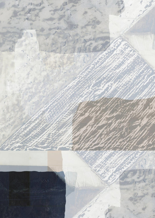 Fragmentierte Form in Weiß | Leinwand
