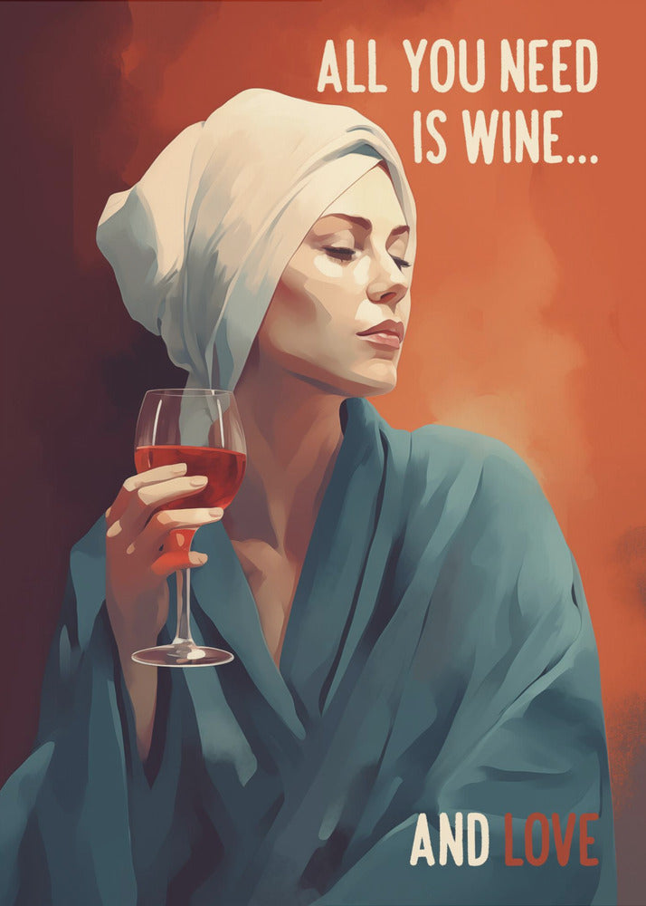 Alles, was Sie brauchen, ist Wein | Poster