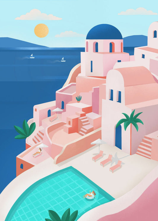 Ruhige mediterrane Küstenszene | Poster