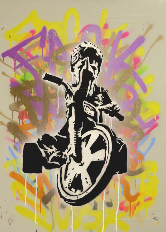 Kind auf einem Dreirad | Poster