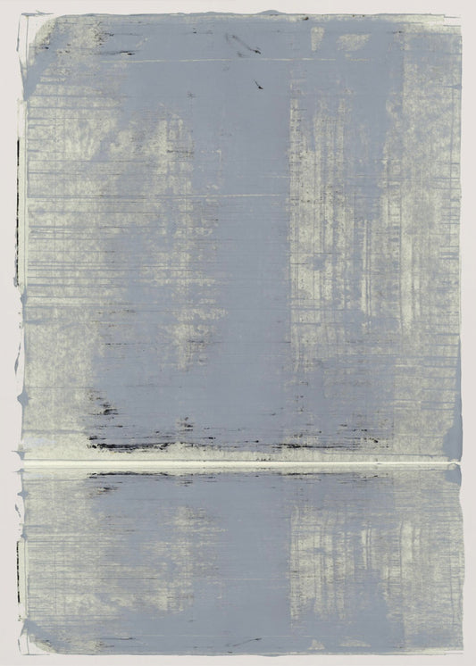 Minimalistisches graues Abstrakt mit horizontaler Linie | Poster