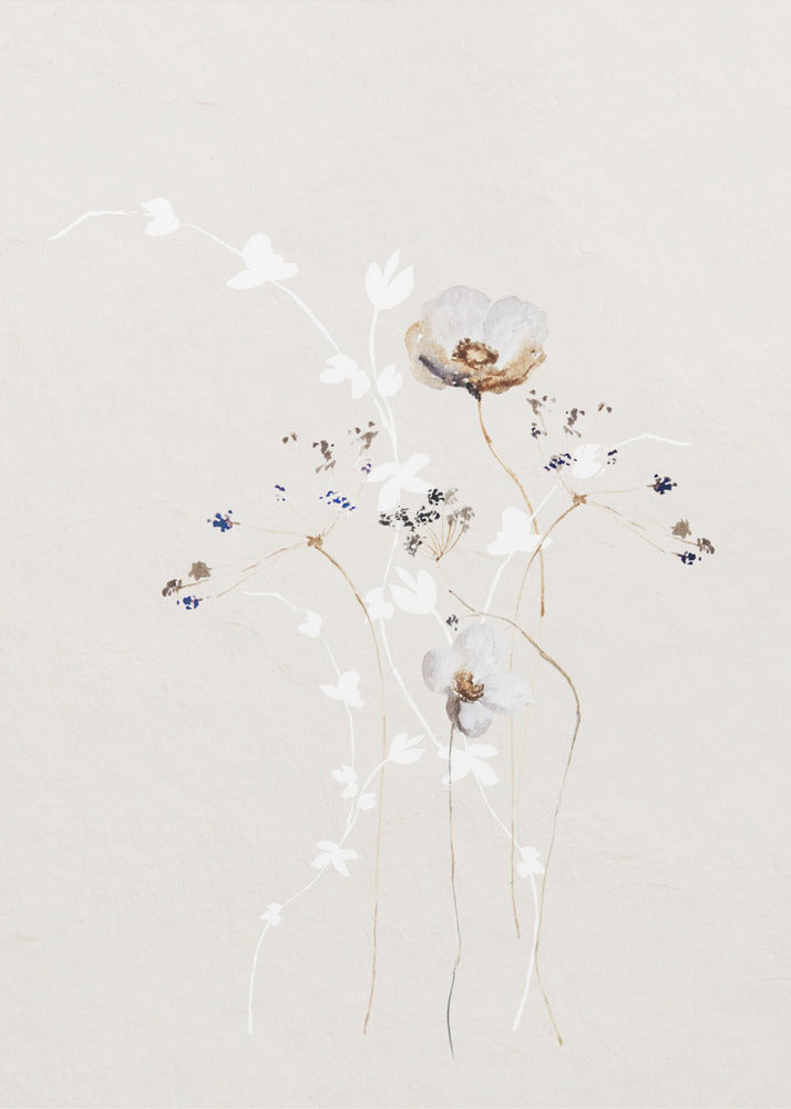 Ätherische Blumen mit subtilen Farbtönen | Poster