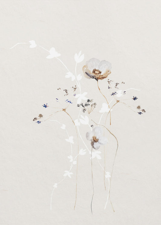 Ätherische Blumen mit subtilen Farbtönen | Poster