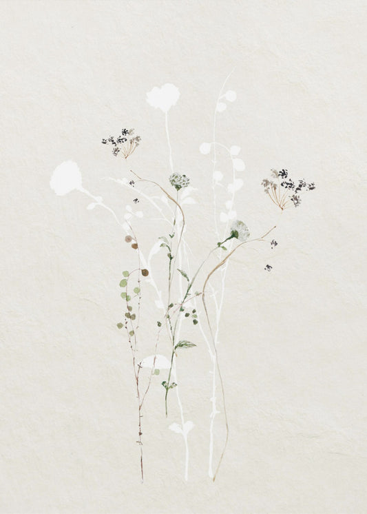 Muted Botanical Elements | Poster