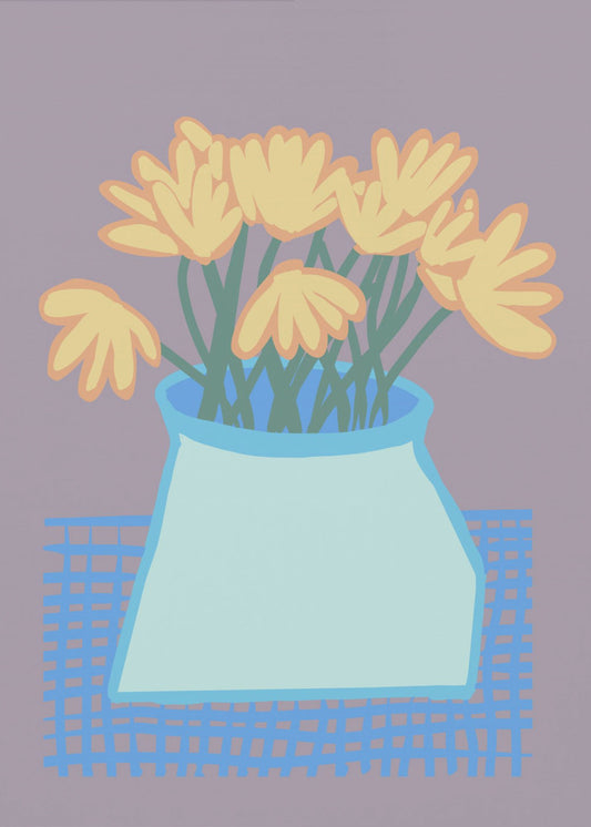 Gänseblümchen in Vase | Leinwand