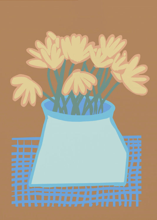 Gänseblümchen in Vase | Leinwand
