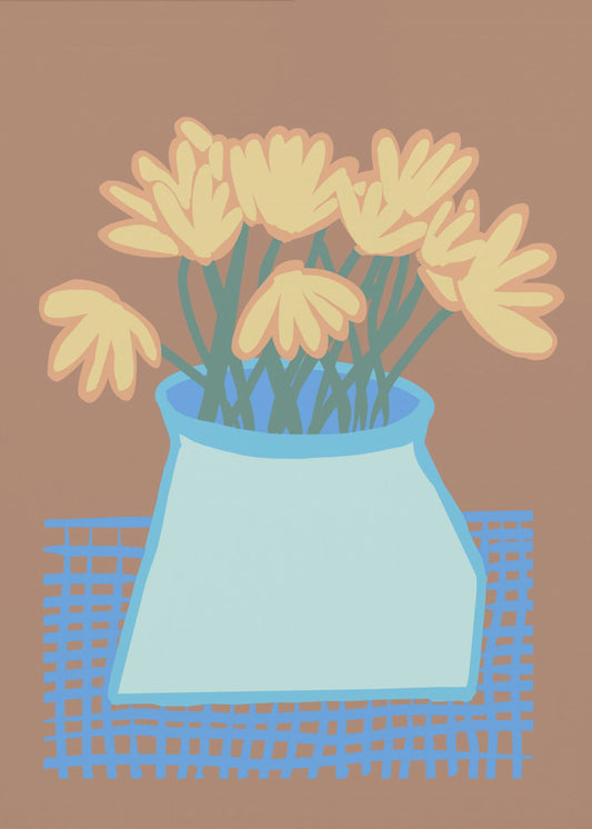 Gänseblümchen in Vase | Leinwand