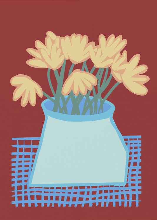 Gänseblümchen in Vase | Leinwand