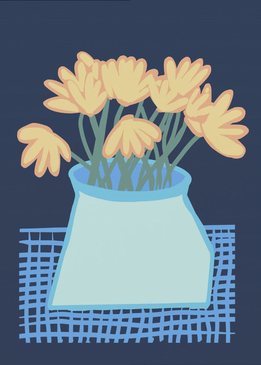 Gänseblümchen in Vase | Leinwand