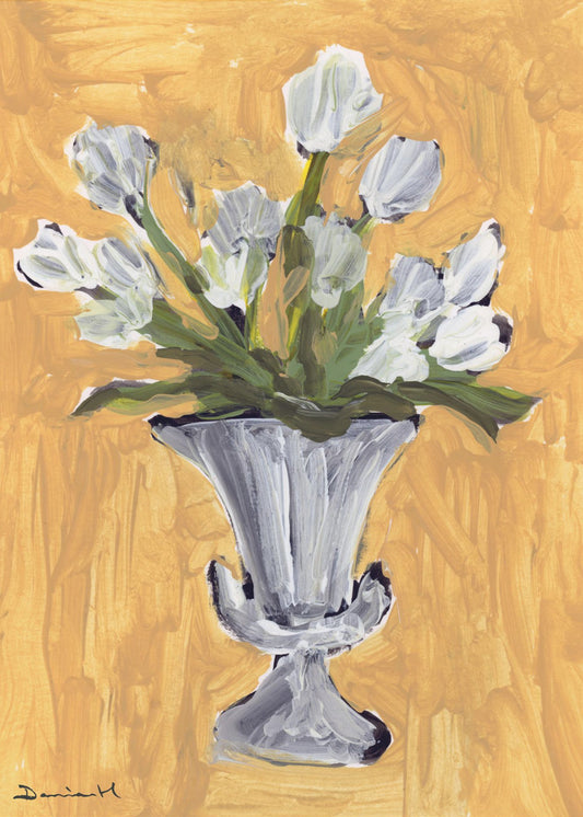 Weiße Tulpen | Leinwand