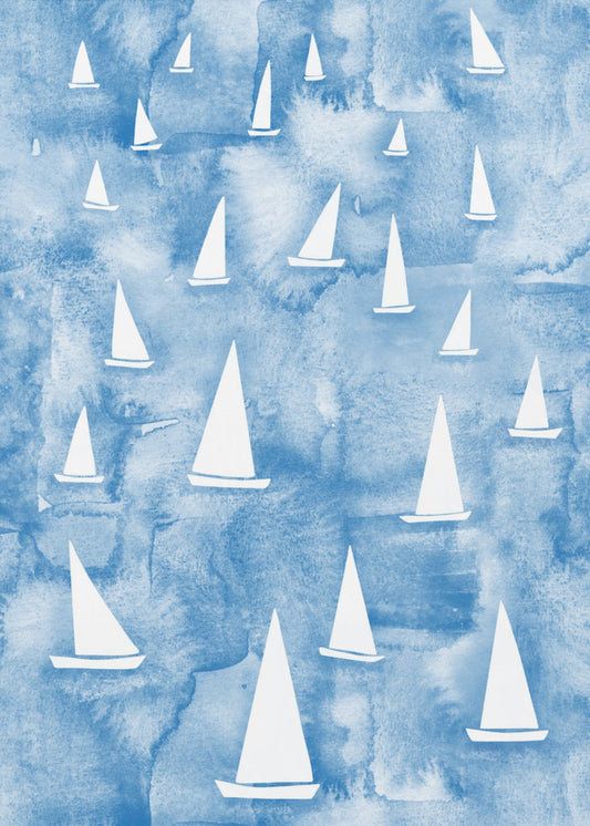 Weiße Segelboote | Poster