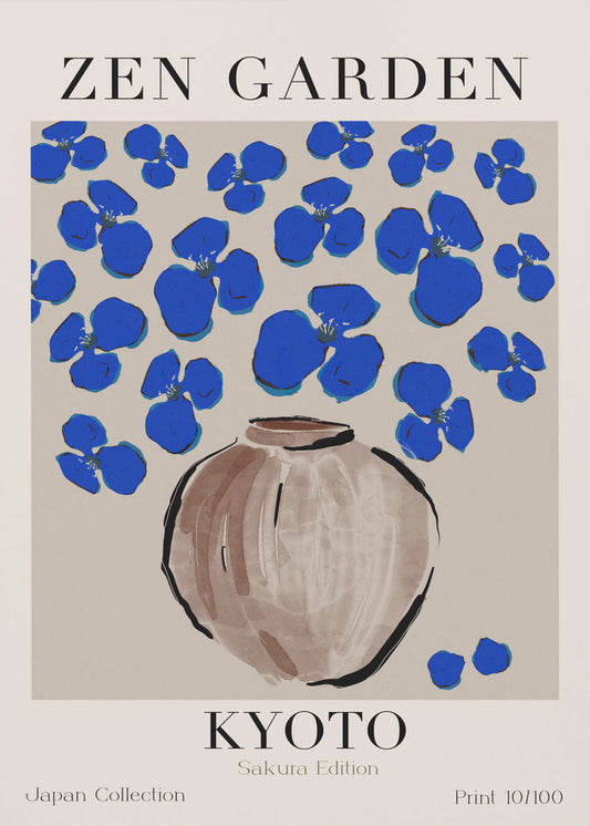 Himmelblaue Blüten | Leinwand
