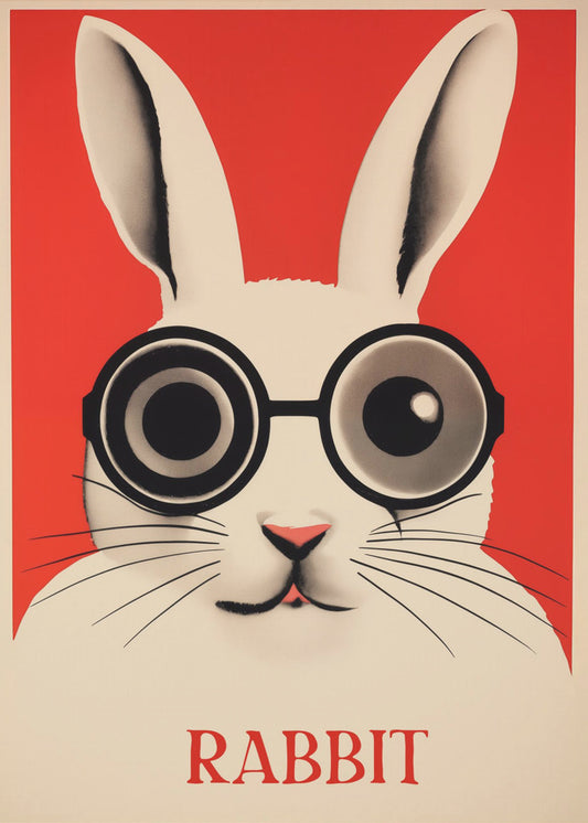 Rabbit With Oversized Glasses | Poster