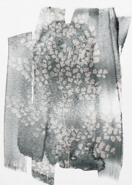 Abstraktes Aquarell Zarte botanische Muster | Leinwand
