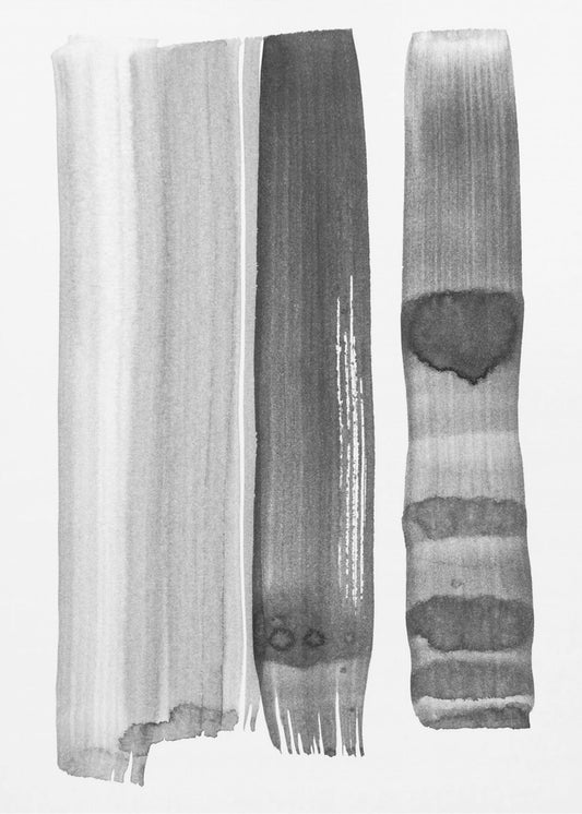 Monochrome Striche | Leinwand