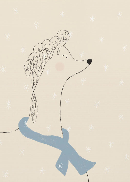 Pudel im Schnee | Poster