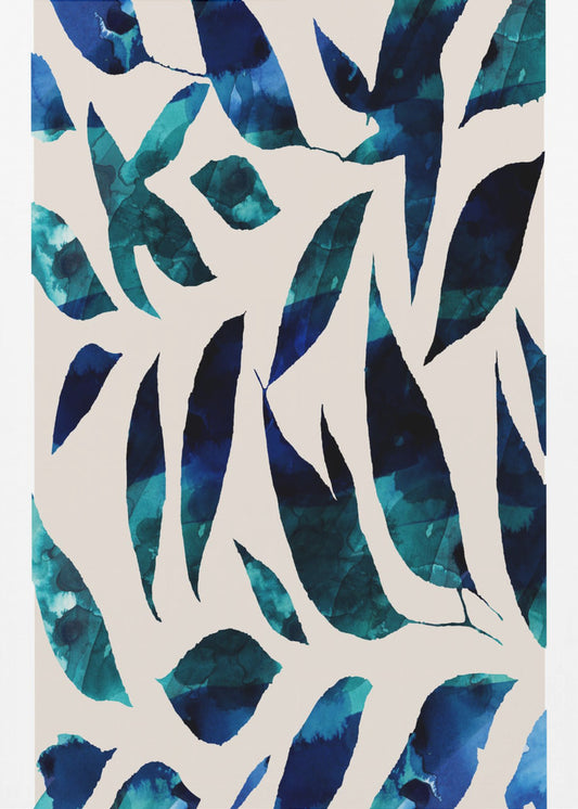 Indigo Leaf Fall | Leinwand