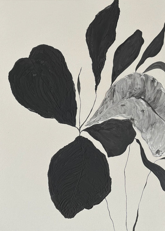 Monochrome Blätter | Poster