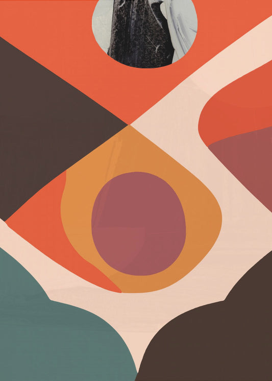 Geometrische Formen und gedeckte Farben | Leinwand