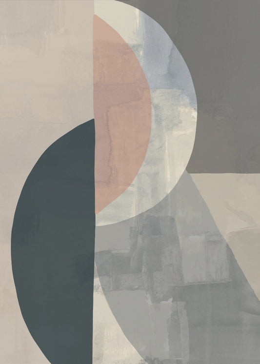 Geometrische Formen und gedeckte Farben | Leinwand