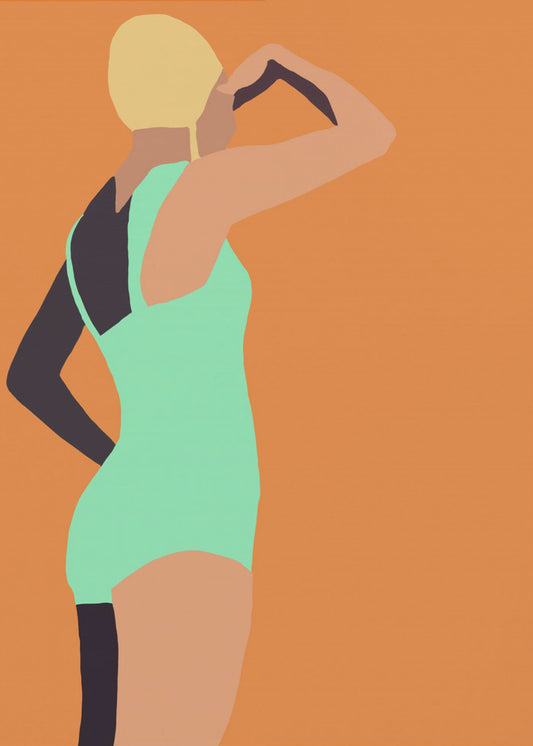 Vintage Schwimmer Poster | Leinwand