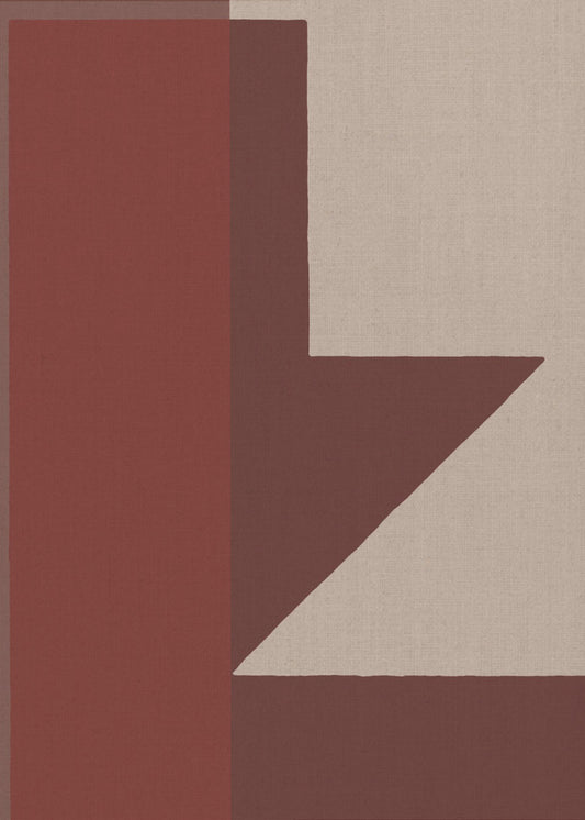 Rote geometrische Komposition | Leinwand