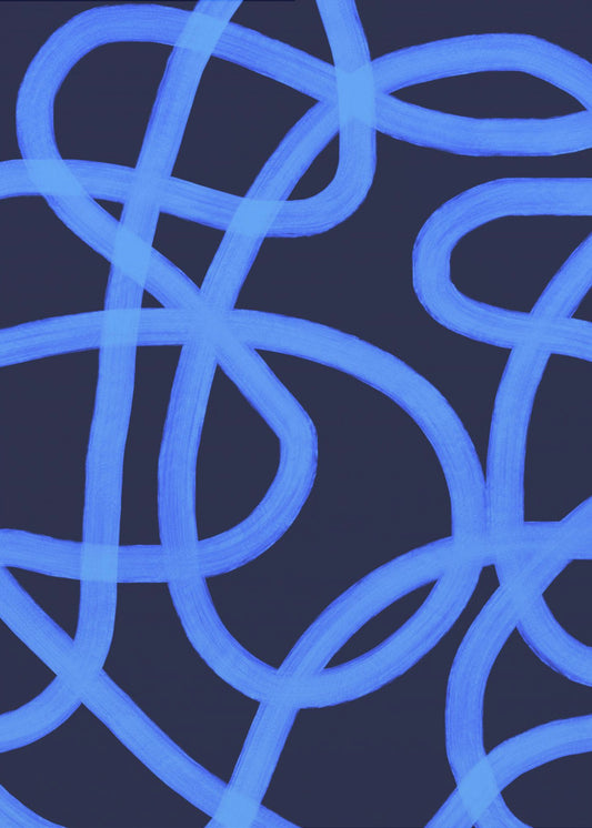 Blaue Labyrinthpfade | Leinwand