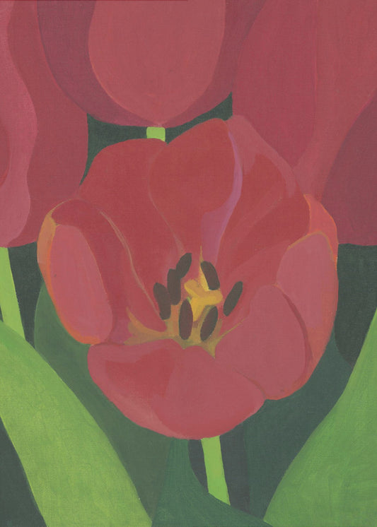 Leichte rote Tulpen | Leinwand