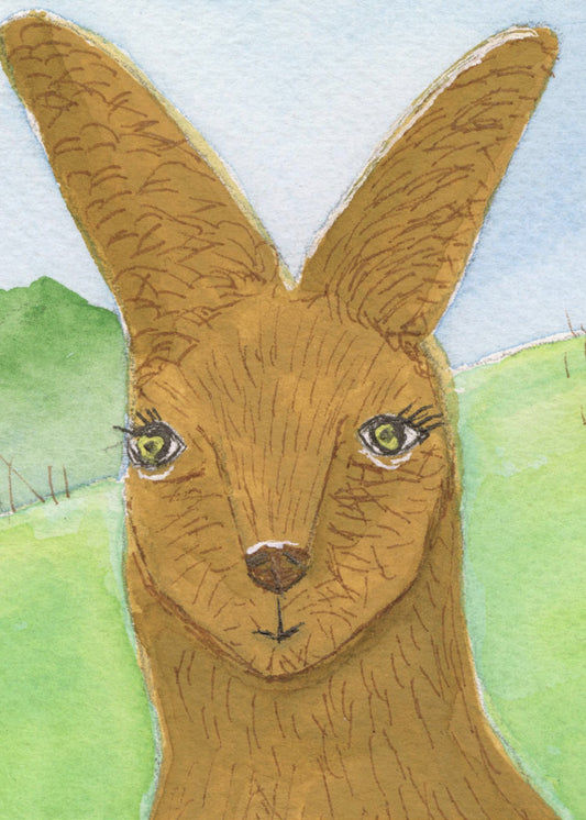 Känguru Wallaby Gesicht Kinderzimmer | Leinwand