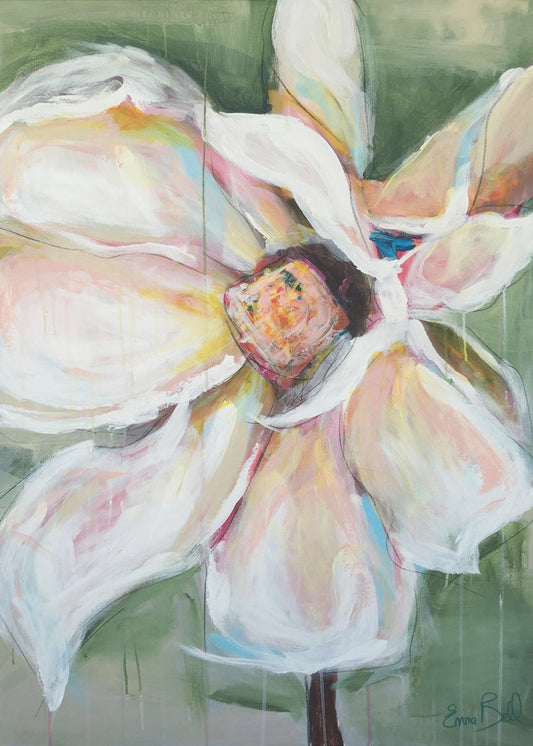 Rosa Magnolie | Leinwand