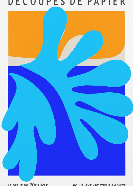 Blaue Spritzerformen | Leinwand