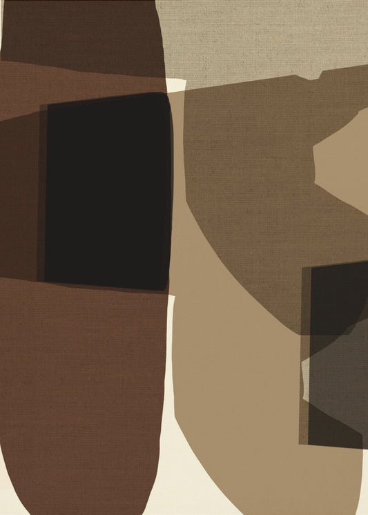 Geometrische Formen und Erdtöne | Leinwand