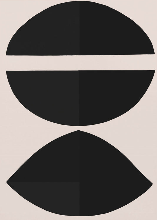 Schwarze geometrische Formen | Leinwand