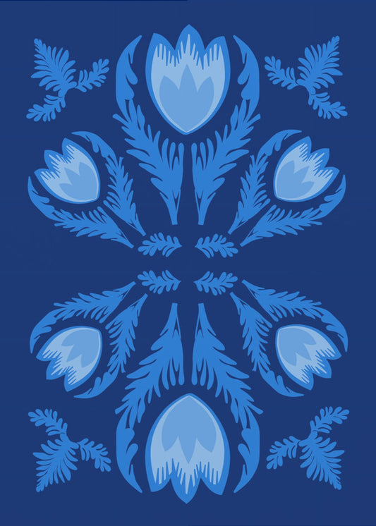 Grafische Blumen, leuchtende Tulpen | Poster