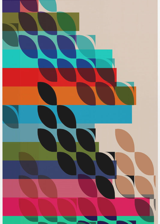 Geometrische Formen und leuchtende Farben | Leinwand