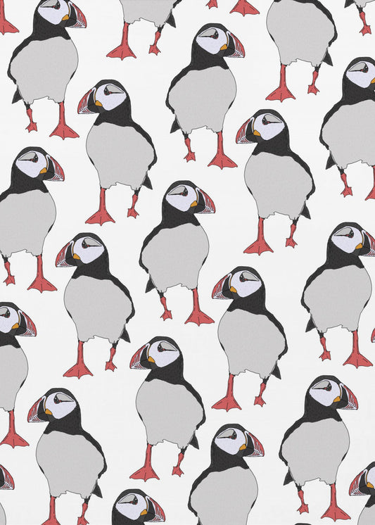 Papageientaucher-Vogelmuster | Leinwand