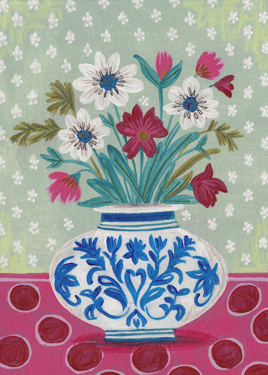 Blumen in der Vase Stillleben | Leinwand