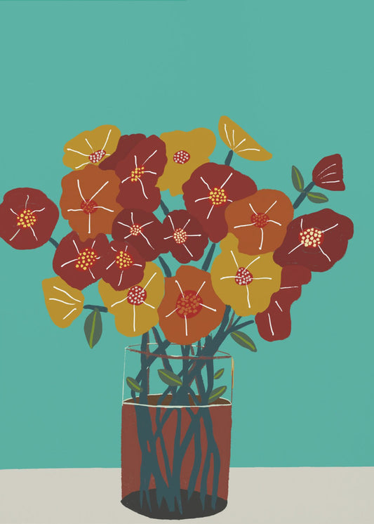 Blumen in der Vase | Leinwand