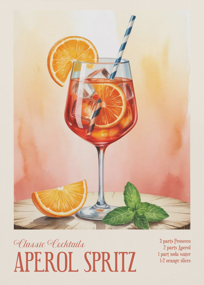 Klassische Cocktails - Aperol Spritz | Poster